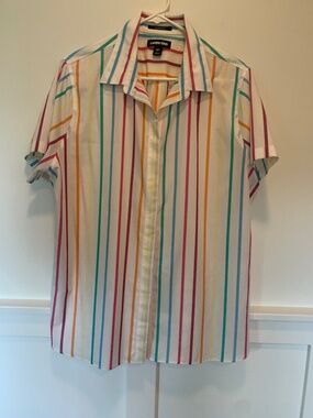Lands’ End Colorful Stripe Blouse